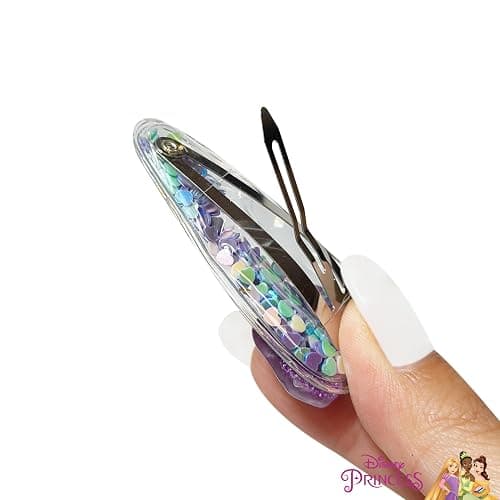 LUV HER Licensed Hair Accessories For Girls, 6pc Cute Hair Clips with Favorite Disney Princess Character Charms, Magical Confetti Hair Clips, Ages 3+ thumbnail 4