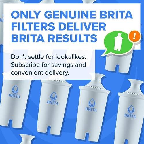 Brita Plus Replacement Water Filter, For Pitchers and Dispensers, 4 Pack | WQA and NSF/ANSI Certified, Reduces Chlorine, Copper, Mercury & Cadmium, Lasts 2 Months, Household Essential thumbnail 8