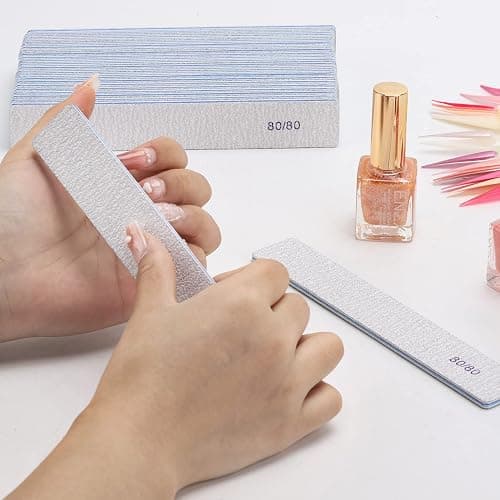 BTYMS 80/80 Grit Nail File - Professional Double-Sided Coarse Emery Boards for Shaping Acrylic & Gel Nails thumbnail 6