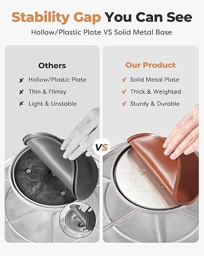 Kootek Aluminum Cake Stand Turntable for Party, Base Giratoria Para Pastele | Heavy-Duty, Smooth Rotation, Non-slip, 12" Cake Spinner for Decorating Display, Baking Supplies Tools for Beginner & Pros thumbnail 3