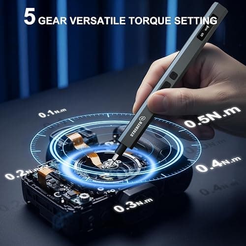 STREBITO 155 in 1 Electric Screwdriver Set, Small Electric Screwdriver Cordless with 140 S2 Magnetic Bits, Electronic Power Screwdriver Repair Tool Kit for RC, Computer, Pc Building, Laptop（Upgraded） thumbnail 2