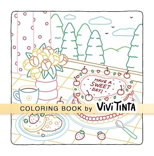 Color By Line: Coloring Book for Relaxation Featuring Vibrant Colored Outlines thumbnail 7