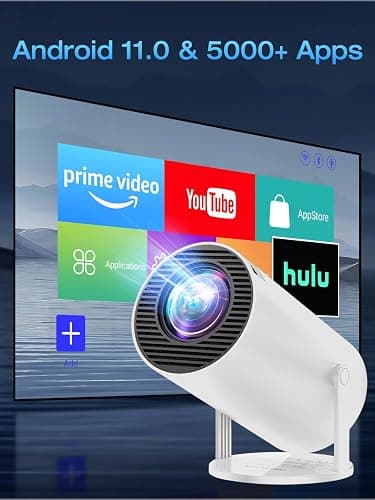 [App intégrée & Android 11.0] Videoprojecteur 2025 Upgraded Mini Projecteur Portable 20000 Lumens 4K Supporte avec WiFi 6 Bluetooth 5.4 Auto Keystone 180°Rotation pour Phone/HDMI/USB thumbnail 3