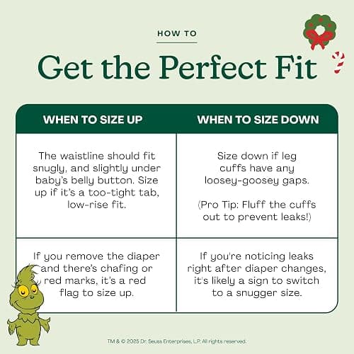 Hello Bello Dr. Seuss Baby Grinch Premium Diapers, Size NB (Up to 10 lbs), 76ct Plus Bonus Wipes: Softness & Protection for Sensitive Skin thumbnail 8