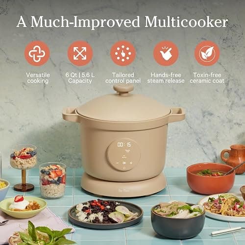 Our Place Dream Cooker | 6-quart Multicooker | 4 Versatile Modes | Pressure Cook, Slow Cook, Sear & Saute, Keep Warm | Hands-Free Steam Release | Tailored Control Panel | Steam thumbnail 2