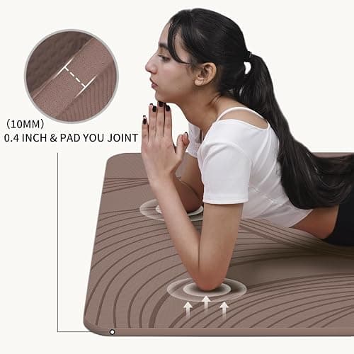 PAIDU Large Yoga Mat-72’x36’x0.4’ Extra Width ＆ Thick,Comfortable,Non-Slip Exercise Mat-Works Great on All Floor for Stretching,Yoga Studio,Gym or Home Workouts thumbnail 3
