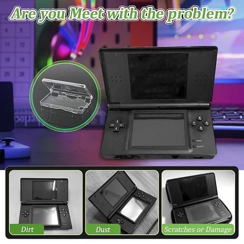 Transparent Hard Shell Case Cover for Nintendo DS Lite NDSL Protective Hard Crystal Clear Case Accessories Replacement Parts thumbnail 2