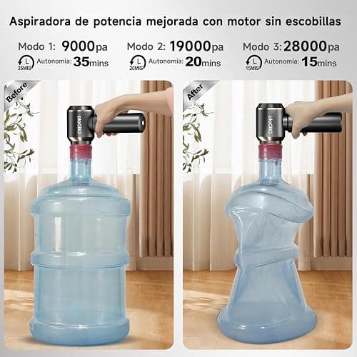 DiliDala Aspirador de Mano, 28000PA Aspiradora de Coche, 4 en 1 Aspirador Coche con Motor Sin Escobillas, 3 Niveles, Mini Aspiradora Sin Cable para Pelo de Mascotas, Coche, Hogar thumbnail 8
