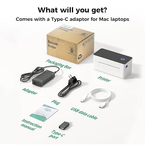 SVANTTO Bluetooth Thermal Shipping Label Printer 4x6, Compatible with Windows/Mac/Android/iOS, High-Speed 4x6 Label Printer for USPS, UPS, Ebay, Etsy, Shopify, Poshmark, Inkless Printing thumbnail 7