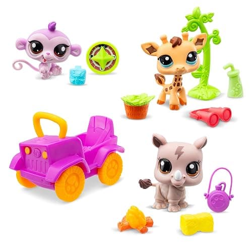 Littlest Pet Shop, Safari Play Pack - Gen 7, Pets #53,#54, #55, Authentic LPS Bobble Head Figure, Collectible Imagination Toy Animal, Kidults, Girls, Boys, Kids, Tweens Ages 4+ thumbnail 3