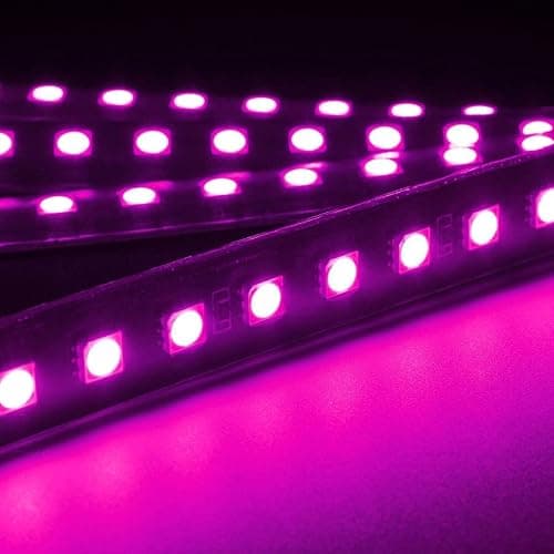 Car LED Strip Light, EJ's SUPER CAR 4pcs 36 LED Car Interior Lights Under Dash Lighting Waterproof Kit,Atmosphere Neon Lights Strip for Car,DC 12V(Pink) thumbnail 4