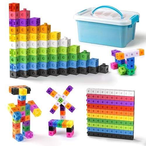 TOMMYHOME Math Linking Cubes with Box 301PCS, Preschool Math Manipulative, Kids Counting Blocks Play Set, Suitable for Learning Educational Supplies in Kindergarten. Great Gift for Boys & Girls (1) - Image 1