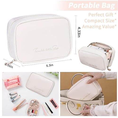 Women's Emergency Kit for Weddings - Survival Set With Makeup Bag, 36 Pc Essential Items for Brides Daily - white thumbnail 3
