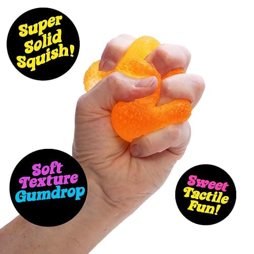 Schylling NeeDoh Gumdrop Squishy Fidget Toy - Sweetie-Themed Nee Doh Stress Ball, Kids Sensory Toys For Anxiety Relief, Safe Non-Toxic Dough Material, 1 Colour Picked At Random thumbnail 4