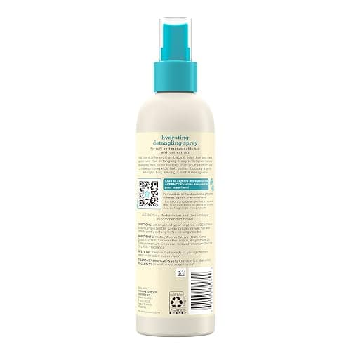 Aveeno Kids Hydrating Hair Detangler Spray, 10 fl. oz | Quickly Detangles Hair, Oat Extract, Tear-Free, Gentle on Sensitive Skin & Scalp thumbnail 8