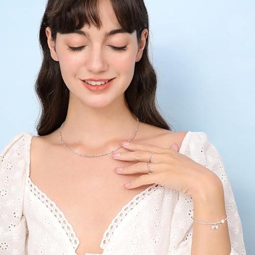 Meissa Dainty Bow Rings Infinity Rings for Women Girls Rose Gold Plated Bow Ring 925 Sterling Silver Handmade Adjustable Friendship Promise Rings thumbnail 7