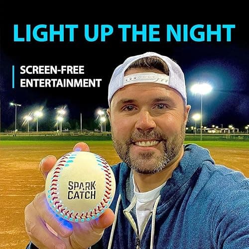 SPARK CATCH Light Up Baseball, Glow in The Dark Baseball, Sports Gear Accessories Gifts for Boys 8 9 10 11 12 13 14 15 Years Old, Kids Teens All Ages Gift Ideas thumbnail 5