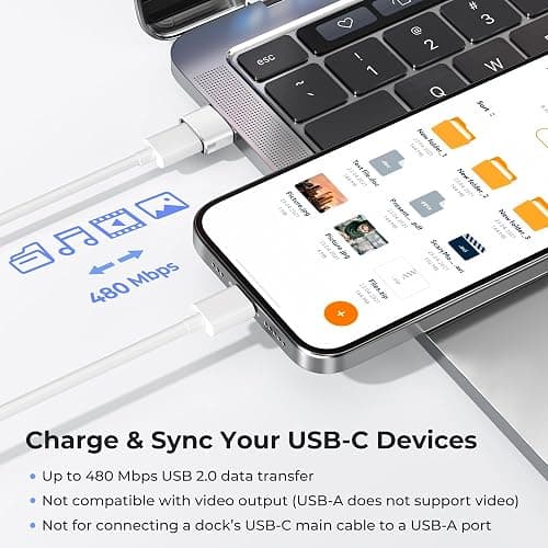 Basesailor USB to USB C Adapter,USBC Female to USB A Male Adapter,Type C Converter Charger for iPhone 17 Pro Max,16 15,Apple Watch iWatch S11 S10 SE,AirPods 3,iPad mini Air,Samsung Galaxy S25,White thumbnail 4