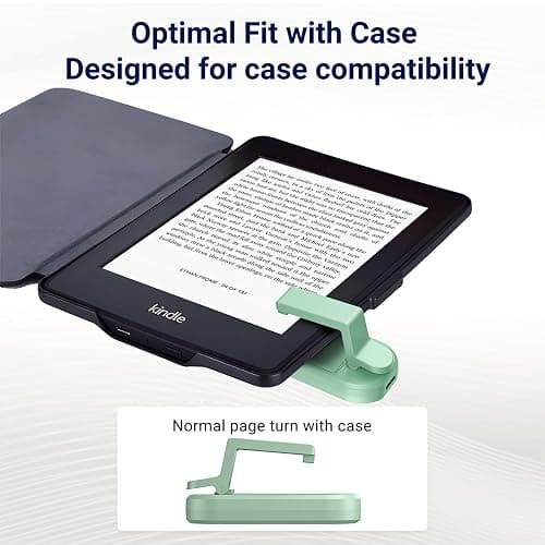 DATAFY [Case-Friendly] Page Turner for Kindle Paperwhite Oasis Kobo eReaders, Camera Camcorder Remote Controls, Page Turner Clicker for ipad Tablets Reading Novels with Wrist Strap Storage Bag Green thumbnail 5