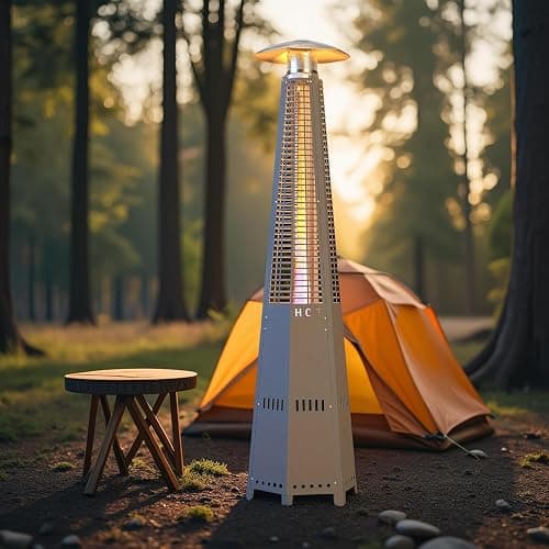 LAUSAINT HOME Pyramid Patio Heater, 48,000 BTU Outdoor Propane Heaters for Outdoor Use, Upgraded 91" Quartz Glass Tube Heater for Patio, Deck Backyard Commercial with Tip-Over Protection thumbnail 9