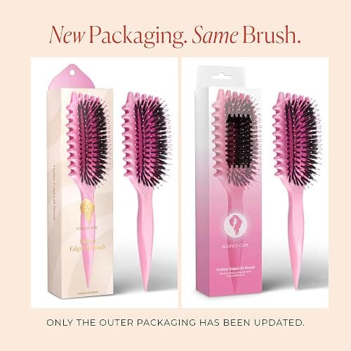 Bounce Curl Define EdgeLift Brush, 5-in-1 Tool for Effortlessly Defined Curls, Waves & Coils, Reduces Frizz - Pink thumbnail 2