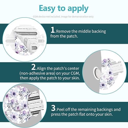 Over Patches for Dexcom G7 - Adhesive Patches for Dexcom G7 Waterproof with Easy-Peel Tab Pre-Cut,Stelo Flexible CGM Tape,Long-Lasting for 10-14 Day 20pcs,Bloomingday thumbnail 4