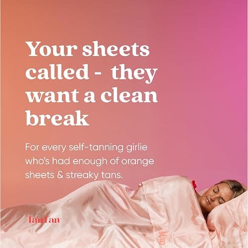 Tan Fan Self Tan Sleep Sac - Keep Sheets Clean from Fake Tanner Stains - 100% Cool Silky Lightweight Poly - Won’t Transfer Rub or Absorb Tanning Lotion - Roomy Breathable Large w Foot Openings (Pink) thumbnail 2