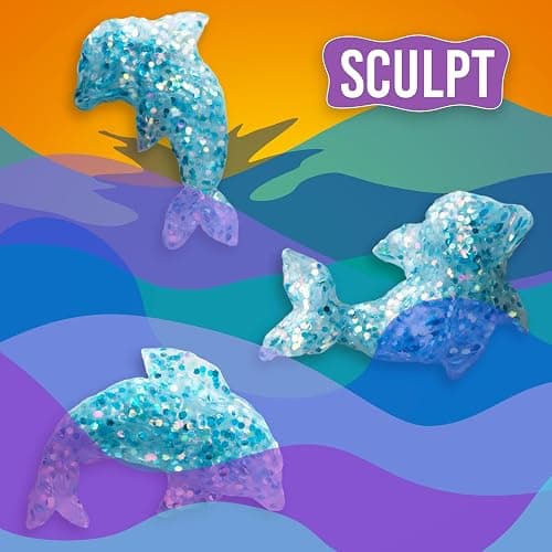 Crazy Aaron's Thinking Putty® - Dolphin Dance - See-Through Sensory Putty for Kids and Grown ups in a 4" Tin - Creative and Endless Fun, Stress Relief Therapy Toys, Never Dries Out - Made in USA thumbnail 4