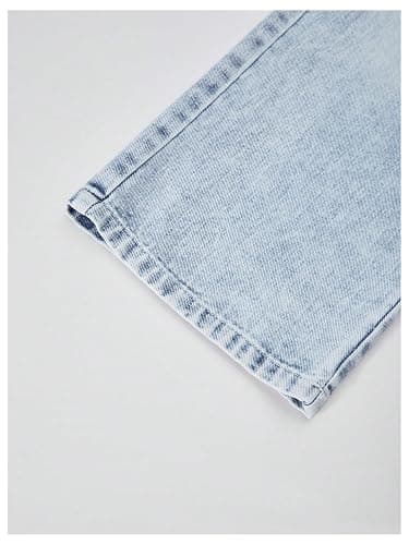 OYOANGLE Girl's 2 Pieces Outfits Y2K Letter Print Top Shirts and Denim Loose Long Pants Jeans Sets thumbnail 5