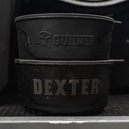 GUNNER black travel dog bowl w spill-proof lid thumbnail 7