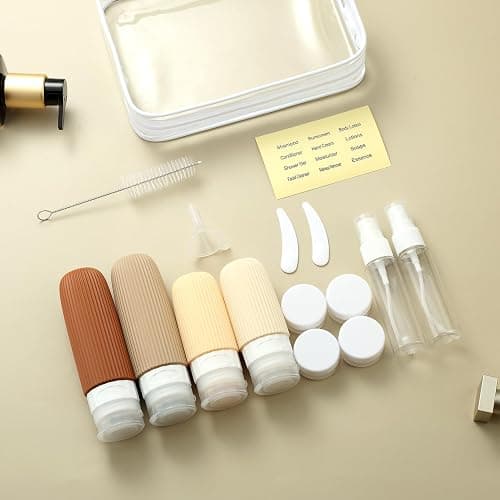 Mrsdry 16 Pack Travel Bottles Set, TSA Approved Leak Proof Silicone Squeezable Containers for Toiletries, Refillable Travel Accessories for Conditioner, Shampoo, Lotion & Body Wash Accessories thumbnail 7