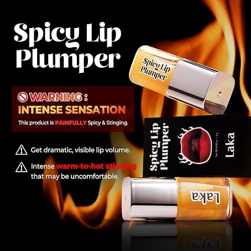 Laka Spicy Lip Plumper - Maximum Strength (#01 Pineapple) 0.14 fl.oz | Intense Plumping & Volumizing for Experienced Users | Fuller-Looking Lips | Clear, Dewy, Non-Sticky | Korean Lip Makeup thumbnail 3