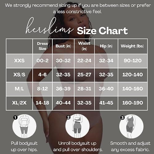 herslims Shapewear Tummy Control Bodysuit Thong or Brief: Sculpting Shaper Tank Top Bodysuits & Snatched Waist Body Suit thumbnail 2