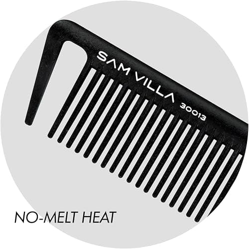 SAM VILLA Signature Series Long Cutting Comb, Black thumbnail 3