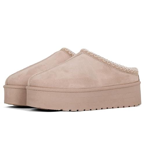 LUNATECH Womens Slippers Warm Winter Slippers Mules Platform Fluffy Slippers Fur Slipper Outdoor Thermal House Shoes For Ladies - Image 1