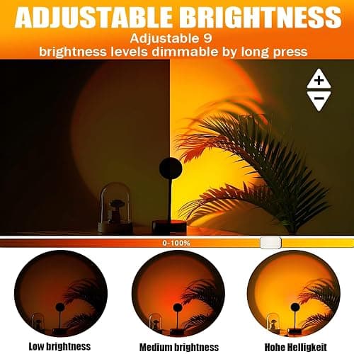xoddi Sunset Lamp Led Lights for Bedroom Sunset Projection with APP, 16 Colors Night Light 360° Rotation Sun Lamp for Bedroom Decor and Aesthetic Room Decor Gifts for Women thumbnail 5