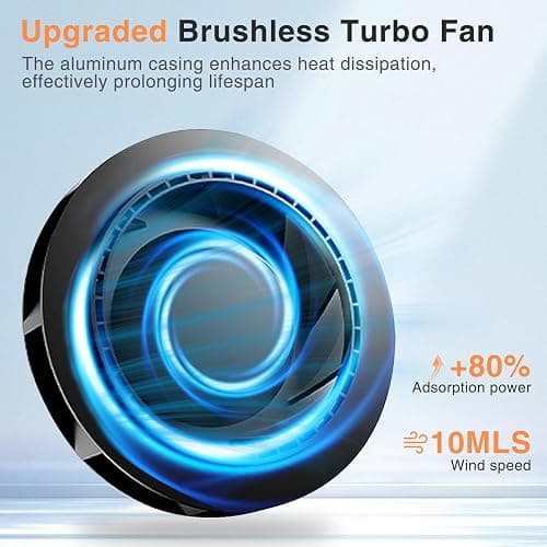 Rechargeable Nail Dust Collector, 10-Gear Powerful Cordless Nail Fan Dust Collector for Nails Vacuum Duster Professional Dust Collector for Nail Tech thumbnail 4