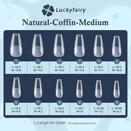 Medium Coffin Gel Nail Tips, 504pcs Soft Gel Pre-Shaped Acrylic Fake Nails, Half Matte Full Cover Clear Press on Flase Nail Tips for Extension Nail Manicure Home DIY 12 Sizes Gelly Tips thumbnail 6