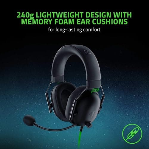 Razer BlackShark V2 X Gaming Headset: 7.1 Surround Sound - 50mm Drivers - Memory Foam Cushion - For PC, PS4, PS5, Switch - 3.5mm Audio Jack - Black thumbnail 6