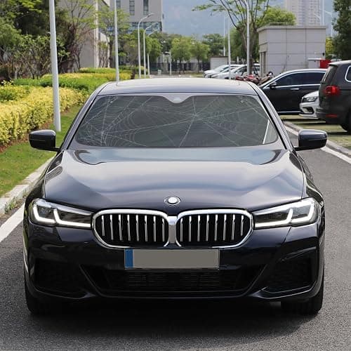 Black Spiders Web Windshield Sun Shade Blocks UV Rays Visor Protector Accordion Folding Sun Reflector Auto Sunshade for Car Truck SUV to Keep Your Vehicle Cool (55" x 27.5") thumbnail 6