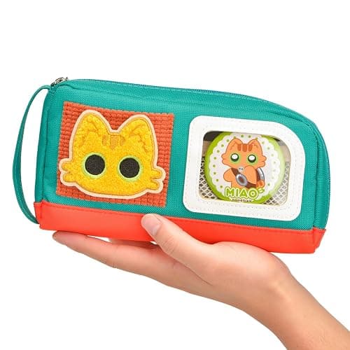 Pencil Case Large Capacity Adorable Cat Pencil Pouch Stationery Pen Bag for Teen Girls and Boys with Magic Sticker and Decoration Badges thumbnail 5