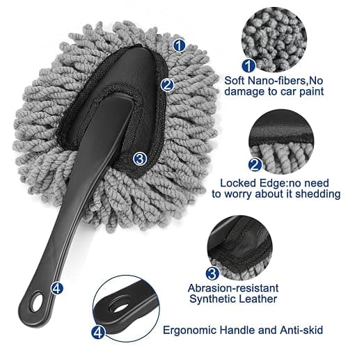 Fitosy Car Interior Duster Detail Brush Cleaning Gel Kit, Soft Dash Vent Dusting Slime Putty Detailing Brushes Accessories Essentials Supplies Tools for Auto,Truck,SUV,RV thumbnail 2