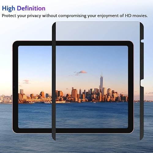 Peslv Magnetic Privacy Screen Protector for iPad 10th 2022 10.9" & iPad 11th A16 2025 11", Removable Anti Blue Light Glare Spy Private Filter, High Sensitive Bubble-Free Black Security Screen thumbnail 5