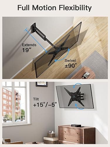 PERLESMITH TV Wall Mount (Fits 27-60" TVs/Single Wood Stud) thumbnail 5