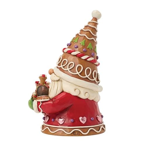 Enesco Jim Shore Heartwood Creek Gingerbread Christmas Gnome Holding Cookie Train Figurine, 5.5 Inch, Multicolor thumbnail 2