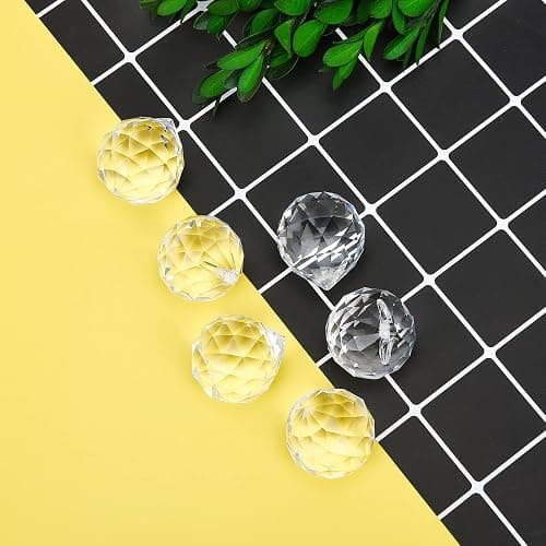 MerryNine 6 Pcs 30mm Clear Crystal Ball Prism Sun Shine Catcher Rainbow Pendants Maker, Hanging Crystals Prisms for Windows, for Feng Shui, for Gift (1.18"/30mm 6Pack) thumbnail 2