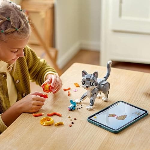 LEGO Creator 3 in 1 Playful Cat Toy - Building Toy with 3 Building Options, Cat, Dog, or Pigeon - Animal Figures for Kids, Girls and Boys, Ages 8+ - Gift Idea for Birthday - 31163 thumbnail 2