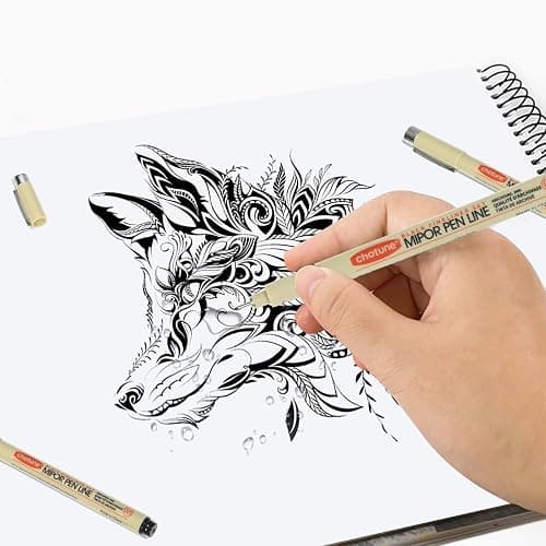 GETHPEN Micro Fineliner Set, 6 Pack Black Micro Fine Point Drawing Waterproof Archival Ink Multiliner Pens for Artist Illustration, Sketching, Technical Drawing, Anime, Manga thumbnail 6