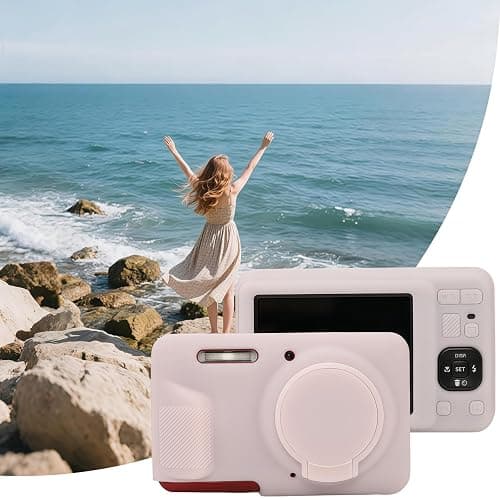 SZHSYJY Case for Kodak PIXPRO FZ55,FZ55 accessories,Soft Silicone Protective Case Removable Lens Cover,Comes with 2 Screen Protectors and 1 Wrist Strap. (Jelly Pink) thumbnail 6