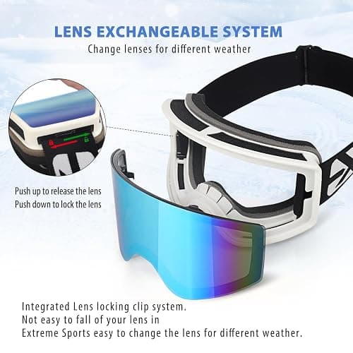 EXP VISION Ski/Snowboard Goggles Parent-child Snow Goggles Over Glasses for Men, Women Youth Kids thumbnail 5